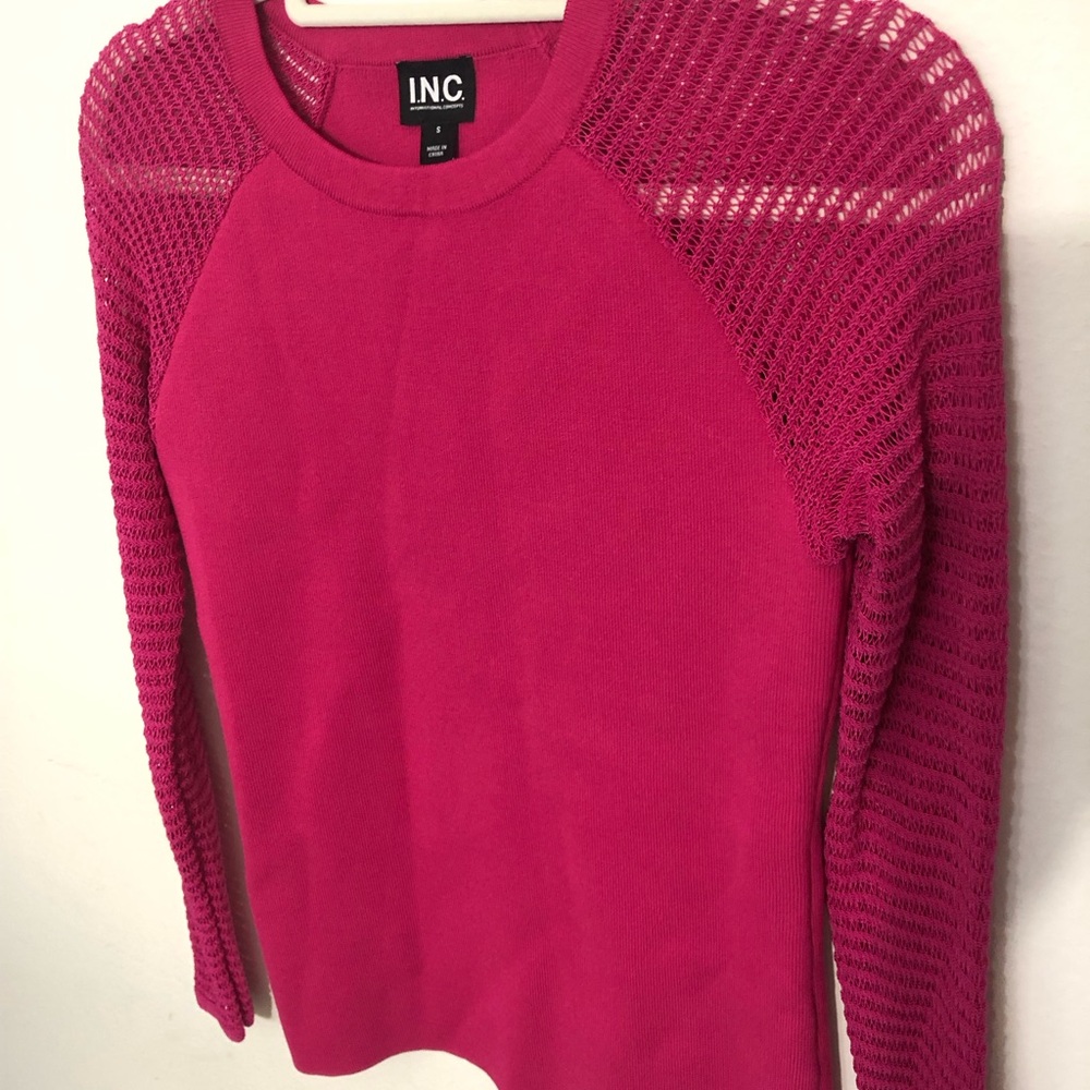 INC International Concepts Fuchsia Knit Top